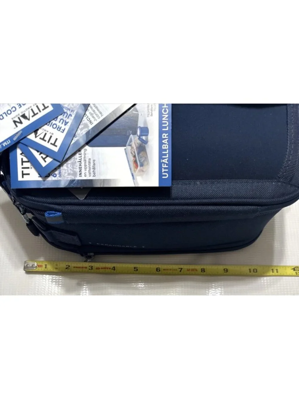 Titan Arctic Zone Zip Expandable Lunch Box 2 Ice Walls Container Set Blue